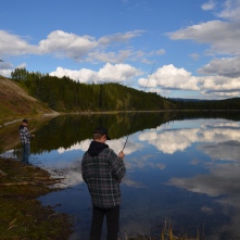 Fishing in Veronica Lake Yukon