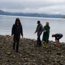 Walking along the shore on Haida Gwaii