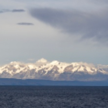Picture of the Andes across the water from Isla Del Sol