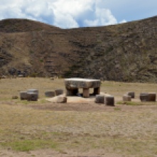 Inca sacrificial table on Isla Del Sol, Bolivia